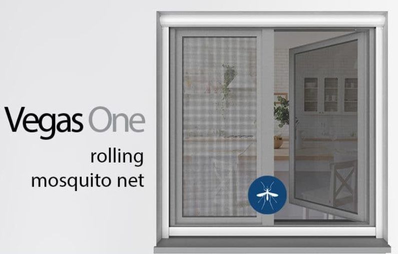 Window with Vegas One rolling mosquito net by Hosten company